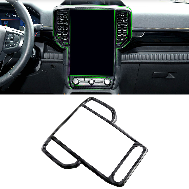 Only Fits 12.1-inch Screens!!!Carbon Style Navigation AC Outlet Vent Frame Trim Cover For Ford Ranger ...